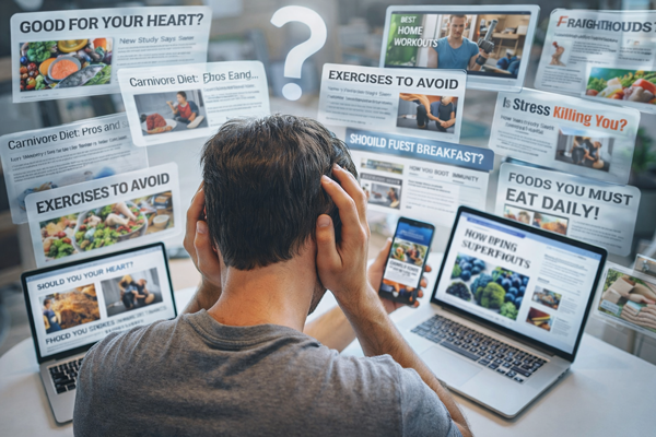 건강 정보를 많이 접할수록 선택이 어려워져 혼란스러워진 상황