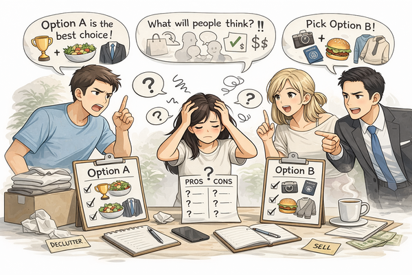 남의 기준에 맞추려다 선택이 어려워지는 일상 상황