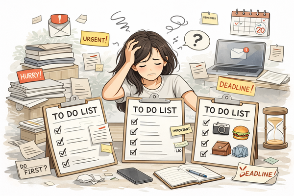 할 일 목록이 많아져 무엇부터 해야 할지 고민하는 상황
