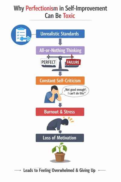자기관리에서 완벽함이 독이 되는 이유 구조 설명 이미지